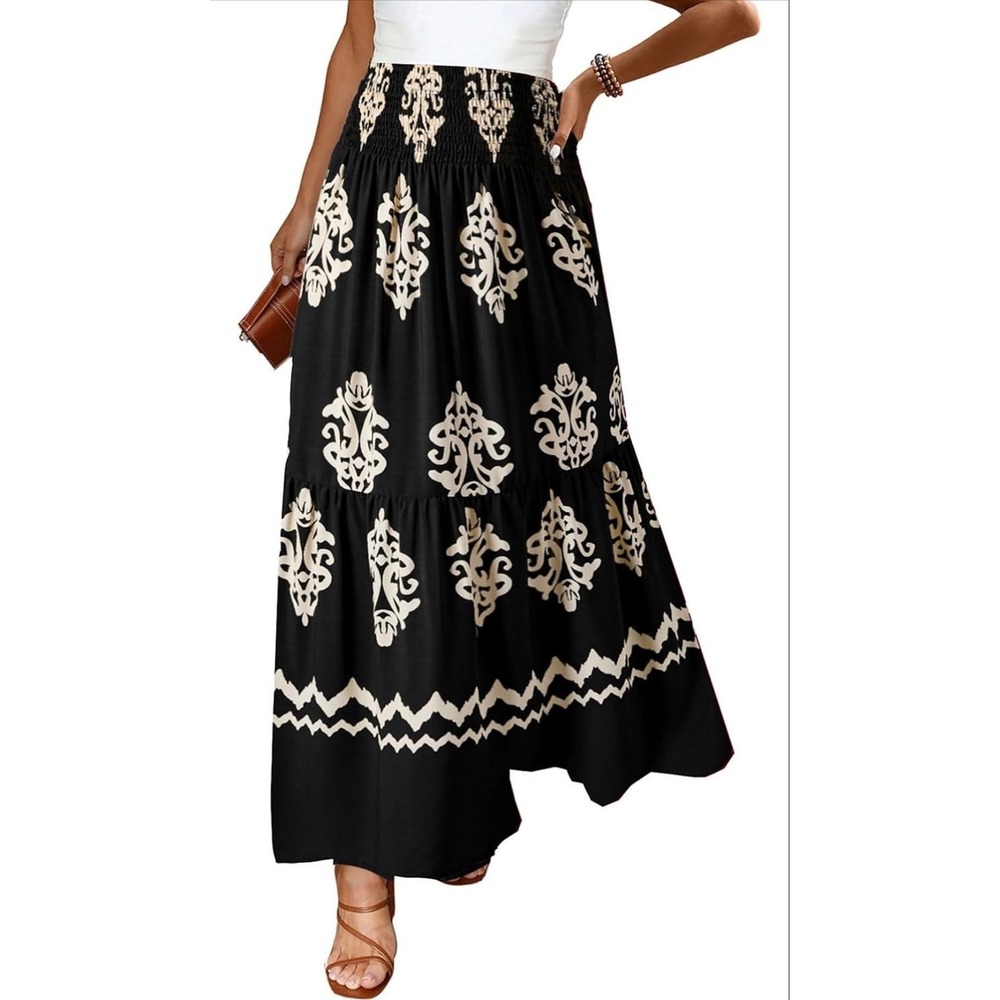 151.-   Happy Sailed Boho Long Skirts for Women Fashion Floral Print